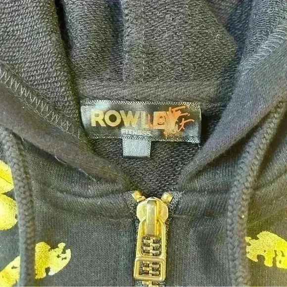 Gold Embellished Full Zip Women’s Hoodie size XL - Picture 5 of 6